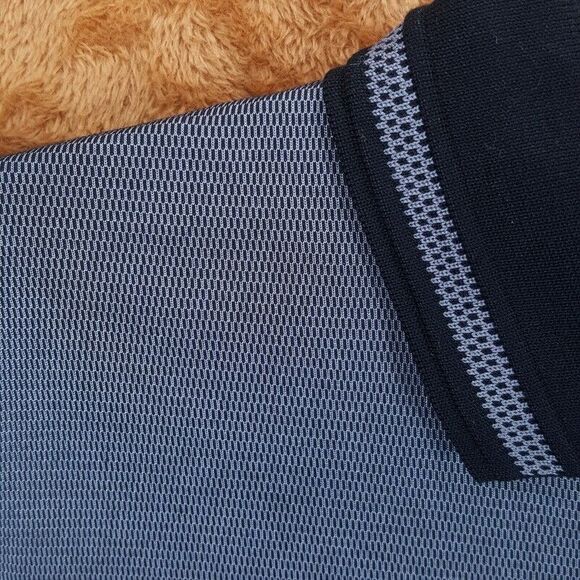 HUGO BOSS Polo Shirt Mens Small Gray Long Sleeve Contrast Collar PLEINS $148 - Picture 4 of 10